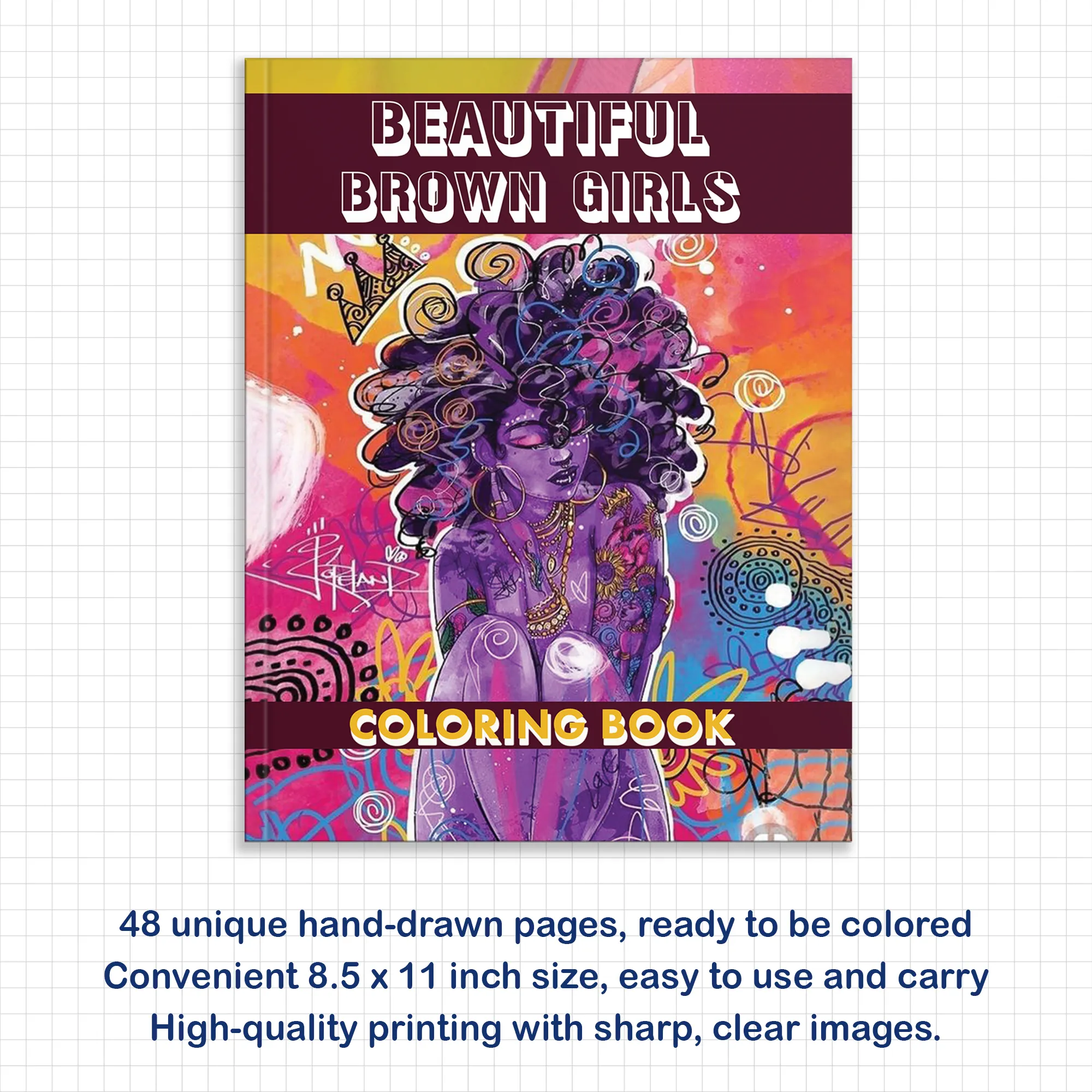 Beautiful Brown Girls Coloring Pages – 48 Elegant Designs for Adults - image 3