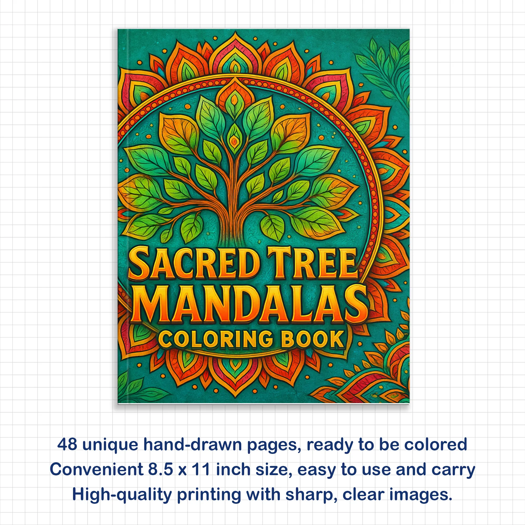 Sacred Tree Mandalas – Mandala Coloring Pages – 48 Pages – Symbolic, Spiritual, Botanical Designs – For Adults - image 2