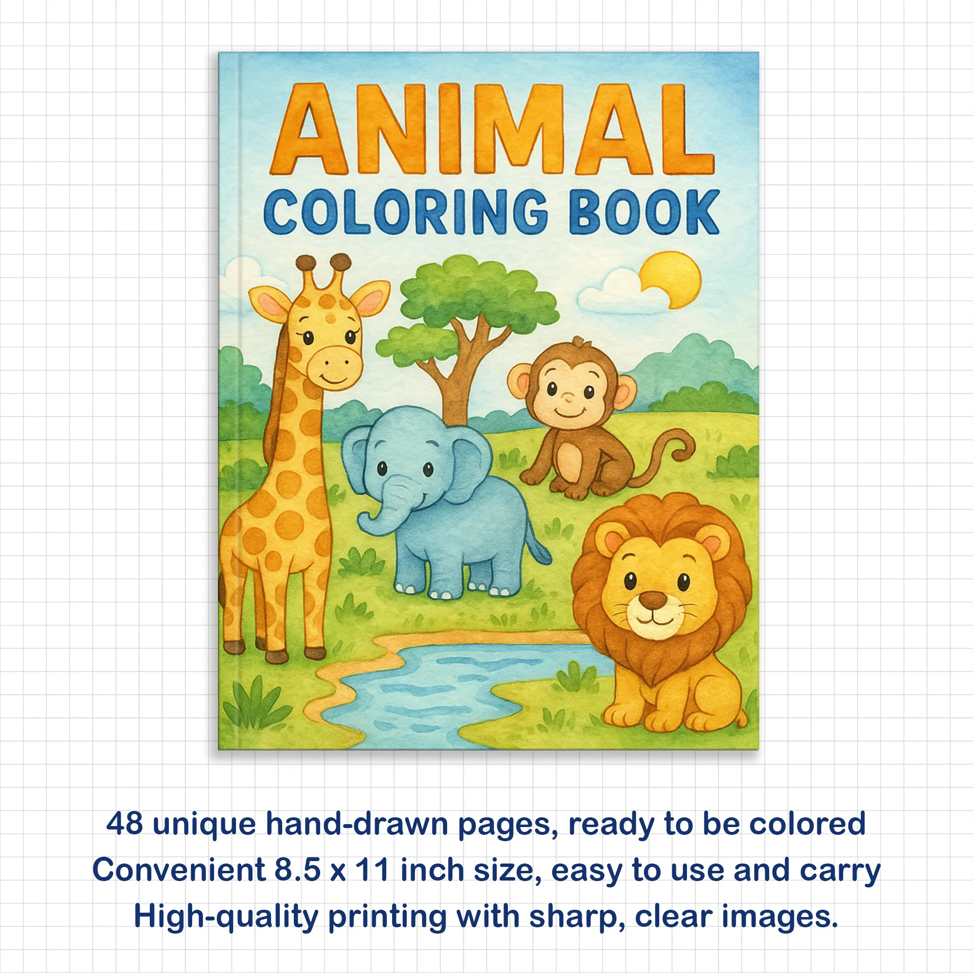 Animal Coloring Book - Cute Safari and Jungle Animals - image 3