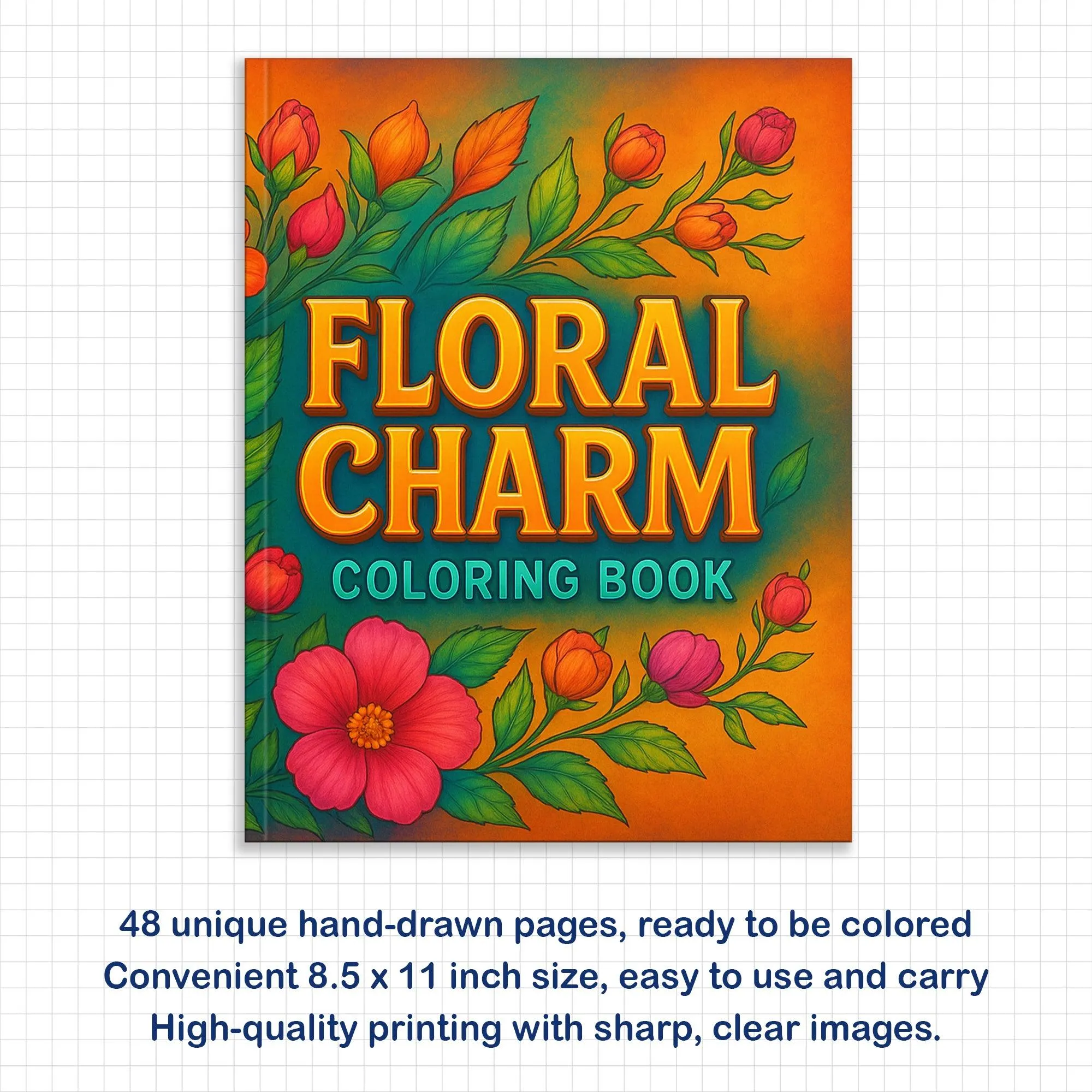 Floral Charm Coloring Pages – 48 Elegant Flower Designs for Adults - image 2