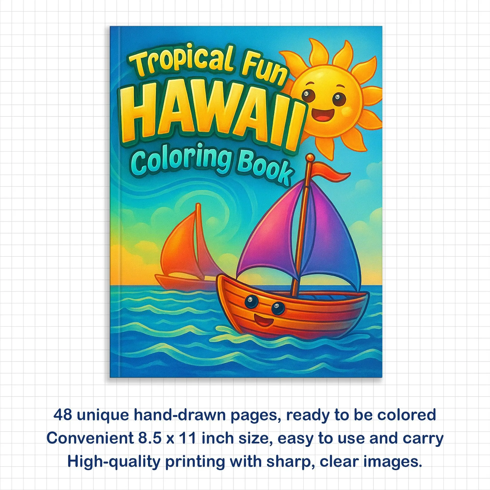 Tropical Fun Hawaii Coloring Pages – 48 Cute Summer Activities for Kids - image 2
