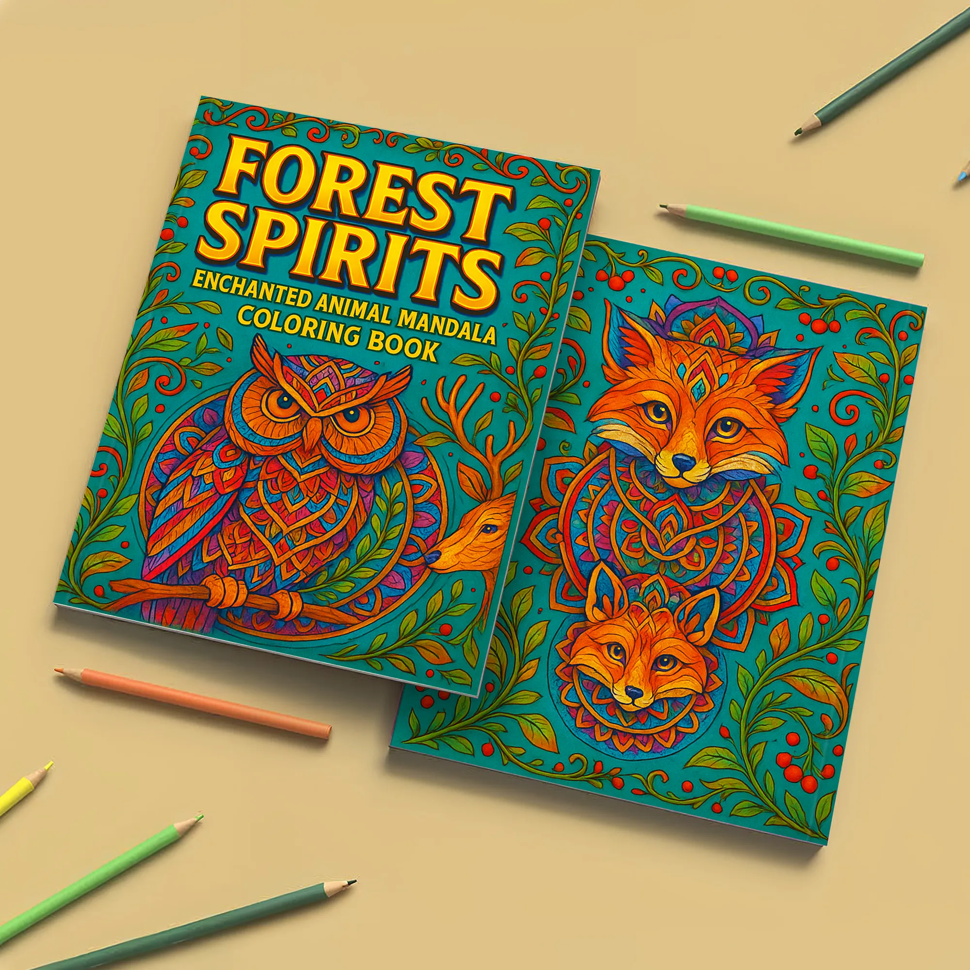 Forest Spirits Coloring Book - Animal Mandalas for Mindfulness and Relaxation - image 7