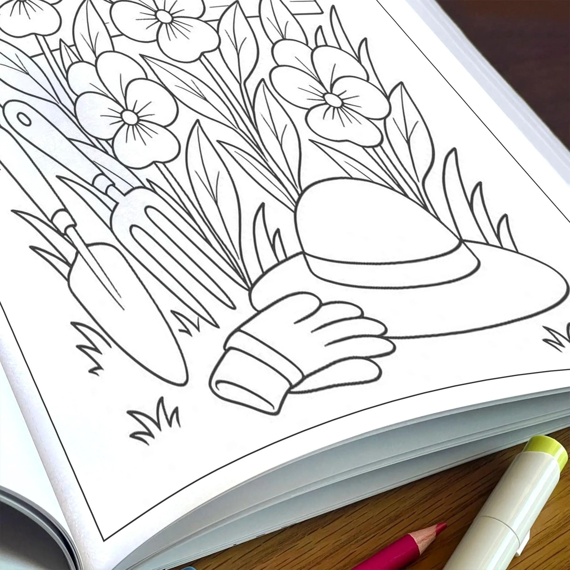 Backyard Bloomscapes – Flower Coloring Pages – 48 Pages – Cozy Gardens, Tulips, Roses, Birdhouses – For Adults - image 5