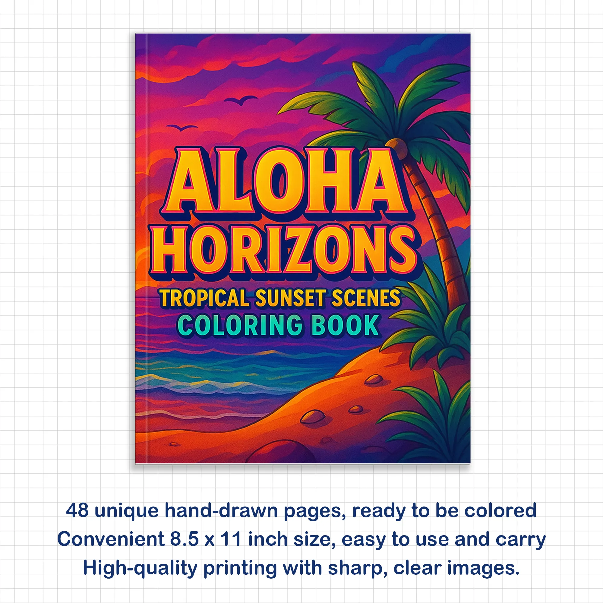 Aloha Horizons Hawaii Coloring Pages – 48 Peaceful Sunset Views for Adults - image 2